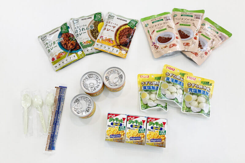 「防災備蓄品アレンジクッキング」材料の画像